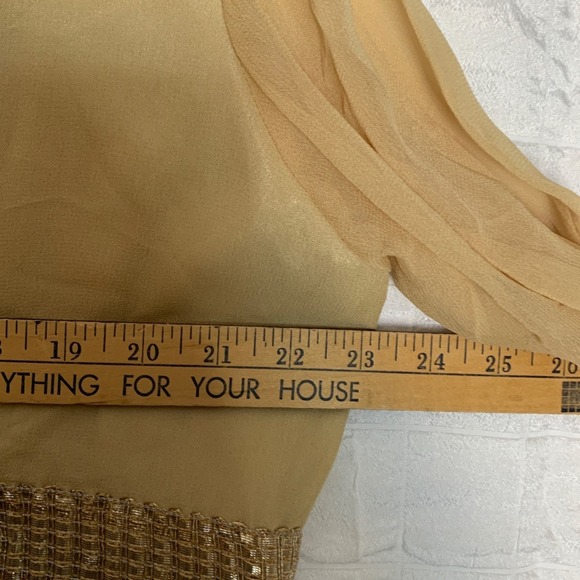 Nazila Couture sz Med Sheer Sleeve Silk Kurta Embroidery & Sheer Overlay NWOT - Picture 13 of 13